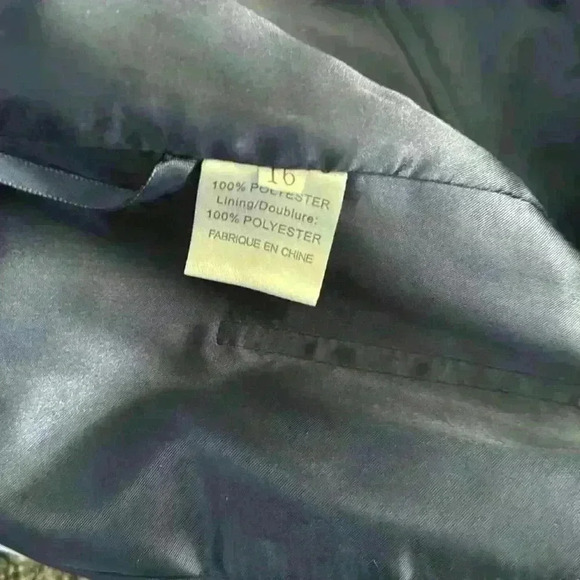 Navy Ruched Column Off Shoulder Long Gown Size 16 - Picture 9 of 9